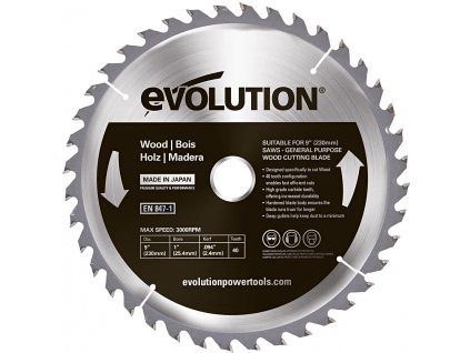 evolution 230mm wood cutting 40t blade 439924 1200x