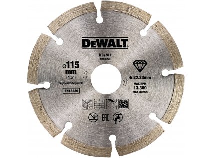 DeWALT DT3701 115x22.23mm diamantový kotouč na řezání betonu a cihel