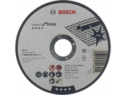 BOSCH Expert for Inox rovný dělící kotouč na nerez 125mm (1.6 mm)