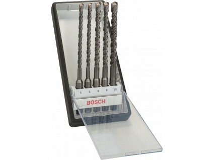 BOSCH 5dílná sada vrtáků Robust Line SDS plus-5 (6, 8, 10 mm) - délka 165 mm