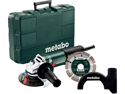 METABO WEV 850-125 Set úhlová bruska s kufrem + odsávací kryt CED / regulace / SoftStart