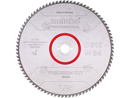 METABO pilový kotouč Precision Cut Wood Prof. 315x30mm (84 zubů)