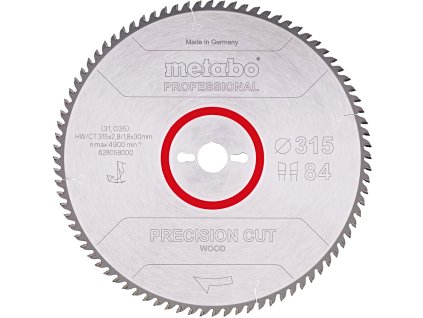 METABO pilový kotouč Precision Cut Wood Prof. 315x30mm (84 zubů)