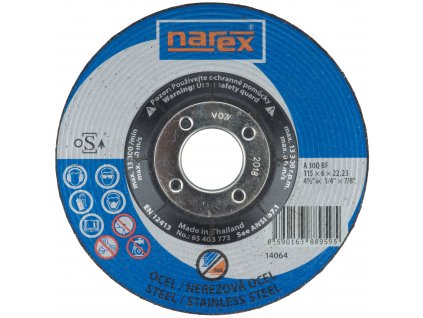 NAREX profilovaný brusný kotouč na nerez 115mm (6 mm)
