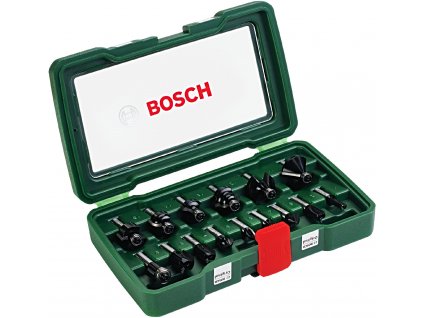 BOSCH 15dílná sada fréz z tvrdokovu (stopka 8 mm)