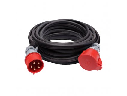SOLIGHT PS63-16A prodlužovací kabel - spojka, 1 zásuvka, černá, 20m