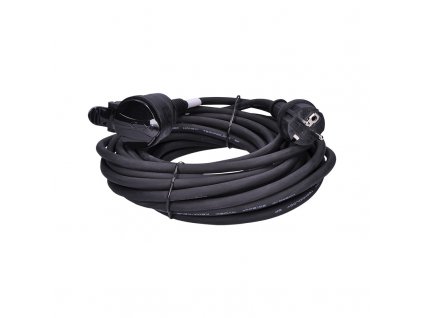 SOLIGHT PS31 prodlužovací kabel - spojka, 1 zásuvka, 10m, 3 x 1,5mm2, gumová, černá