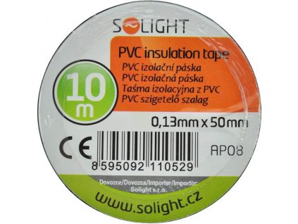 SOLIGHT AP08 izolační páska, 50mm x 0,13mm x 10m, černá