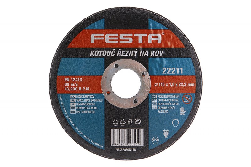 FESTA Kotouč řezný na kov 115x1x22,2mm