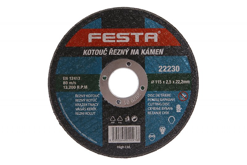 Levně FESTA Kotouč řezný na kámen 115x2,5x22,2mm