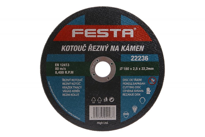 Levně FESTA Kotouč řezný na kámen 180x2,5x22,2mm