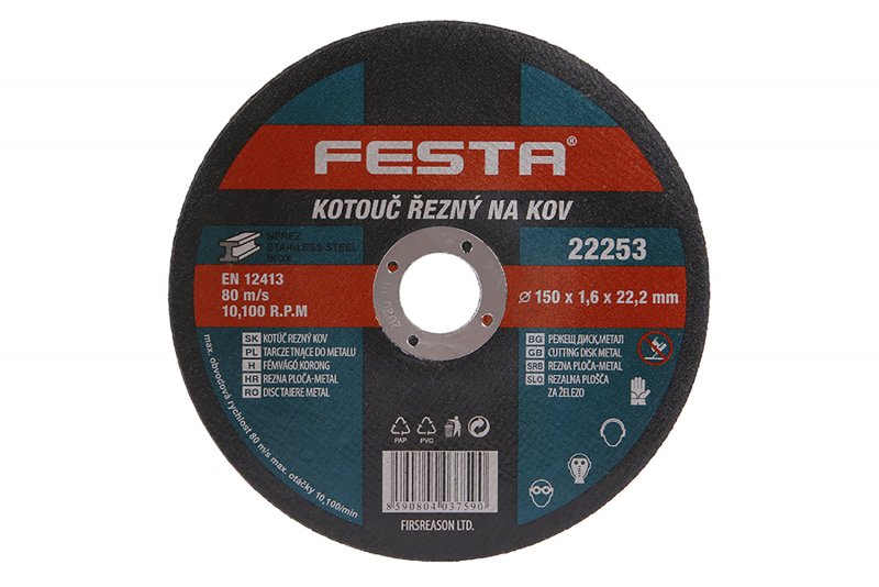 Levně FESTA Kotouč řezný na kov 150x1,6x22,2mm