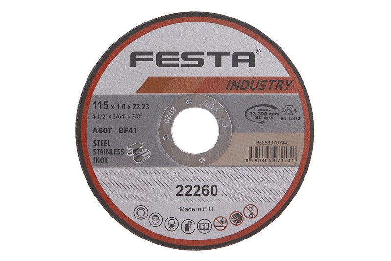 FESTA Kotouč řezný INDUSTRY na kov 115x1x22,2mm