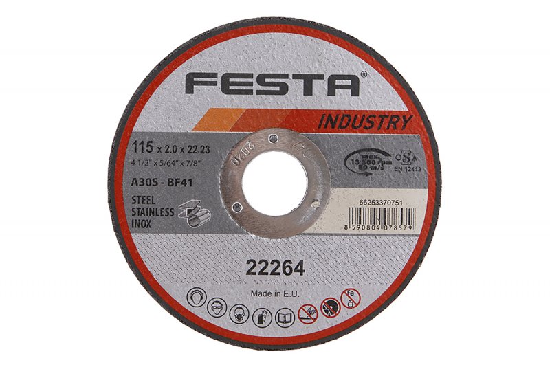 FESTA Kotouč řezný INDUSTRY na kov 115x2x22,2mm