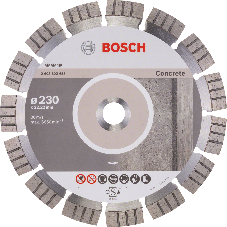 BOSCH 230x22,23mm DIA kotouč na beton a armatury Best for Concrete (2.4 mm)