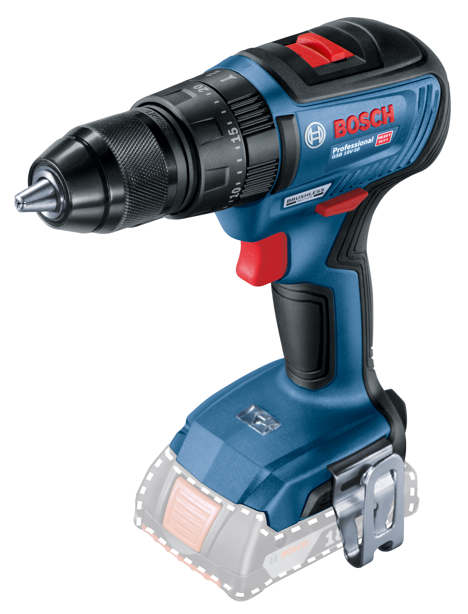 BOSCH GSB 18V-50 (verze bez aku) aku příklepová vrtačka