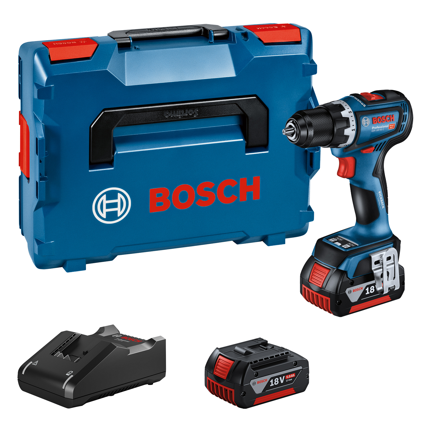 Levně BOSCH GSR 18V-90 C (2x 5Ah) aku vrtačka