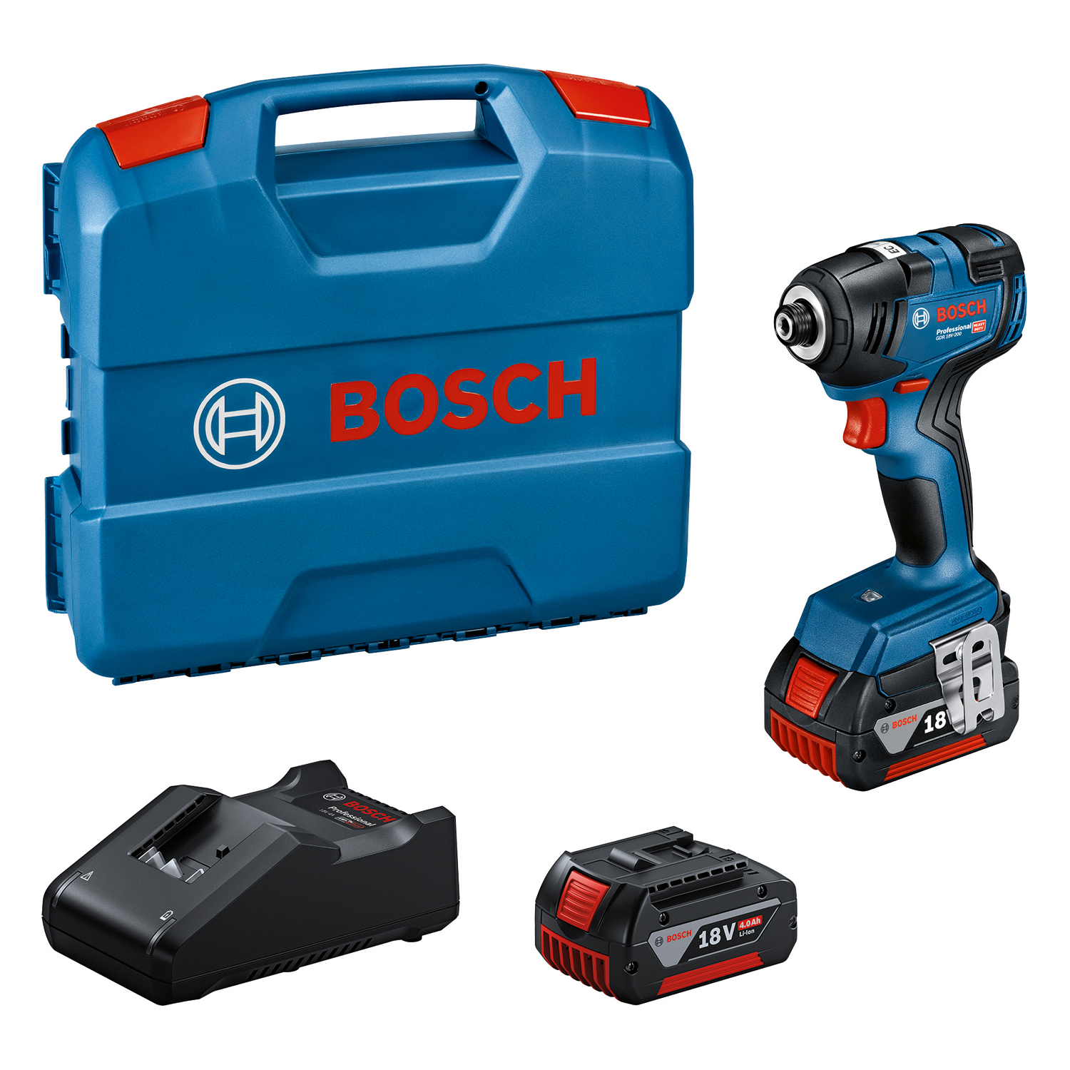 BOSCH GDR 18V-200 (2x 4Ah) aku rázový utahovák 1/4"