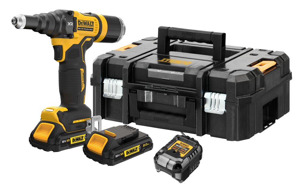 Levně DeWALT DCF403D2GT aku nýtovačka 18V (2x2Ah) pro nýty do 4.8 mm