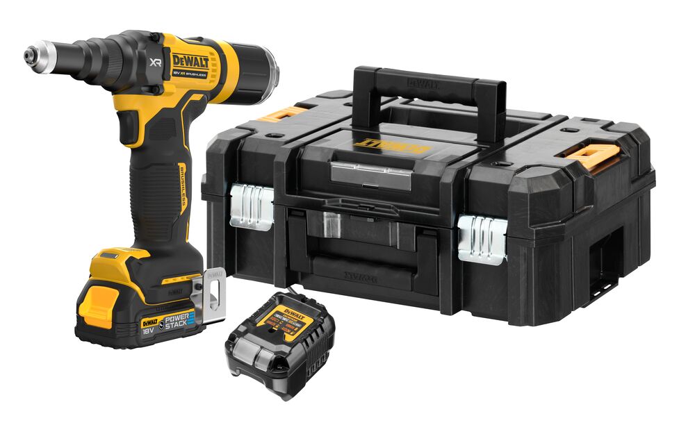 Levně DeWALT DCF403E1GT aku nýtovačka 18V (1x1,7 Ah) pro nýty do 4.8 mm