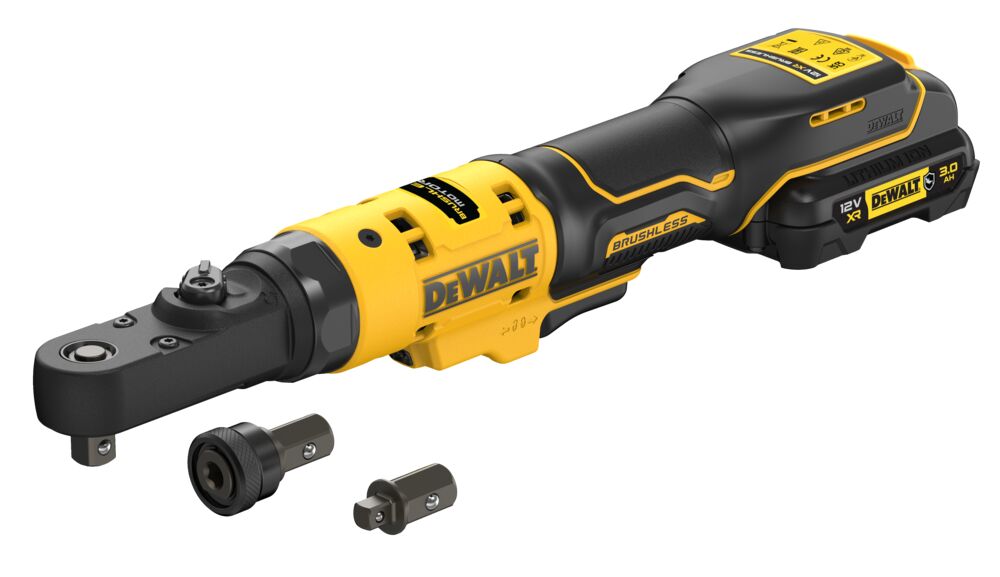 Levně DeWALT DCF500L2G aku ráčna 12V (2x3Ah) čytřhran 1/4’’+ 3/8” + 1/4” HEX