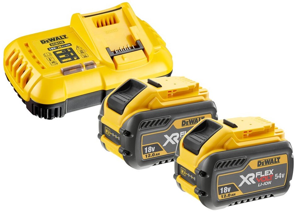 Levně DeWALT DCB118Y2 XR FLEXVOLT Sada aku (2x12Ah) + nabíječka