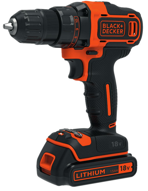 Levně BLACK+DECKER BLACK and DECKER BDCDD186K (2x1,5Ah) aku vrtačka