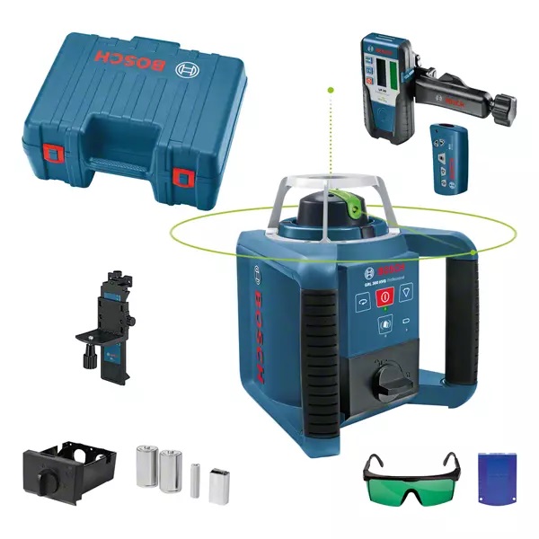 BOSCH GRL 300 HVG zelený rotační laser + přijímač