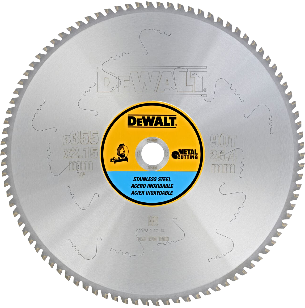 DeWALT DT1922 355x25,4mm (90Z) pilový kotouč na nerez