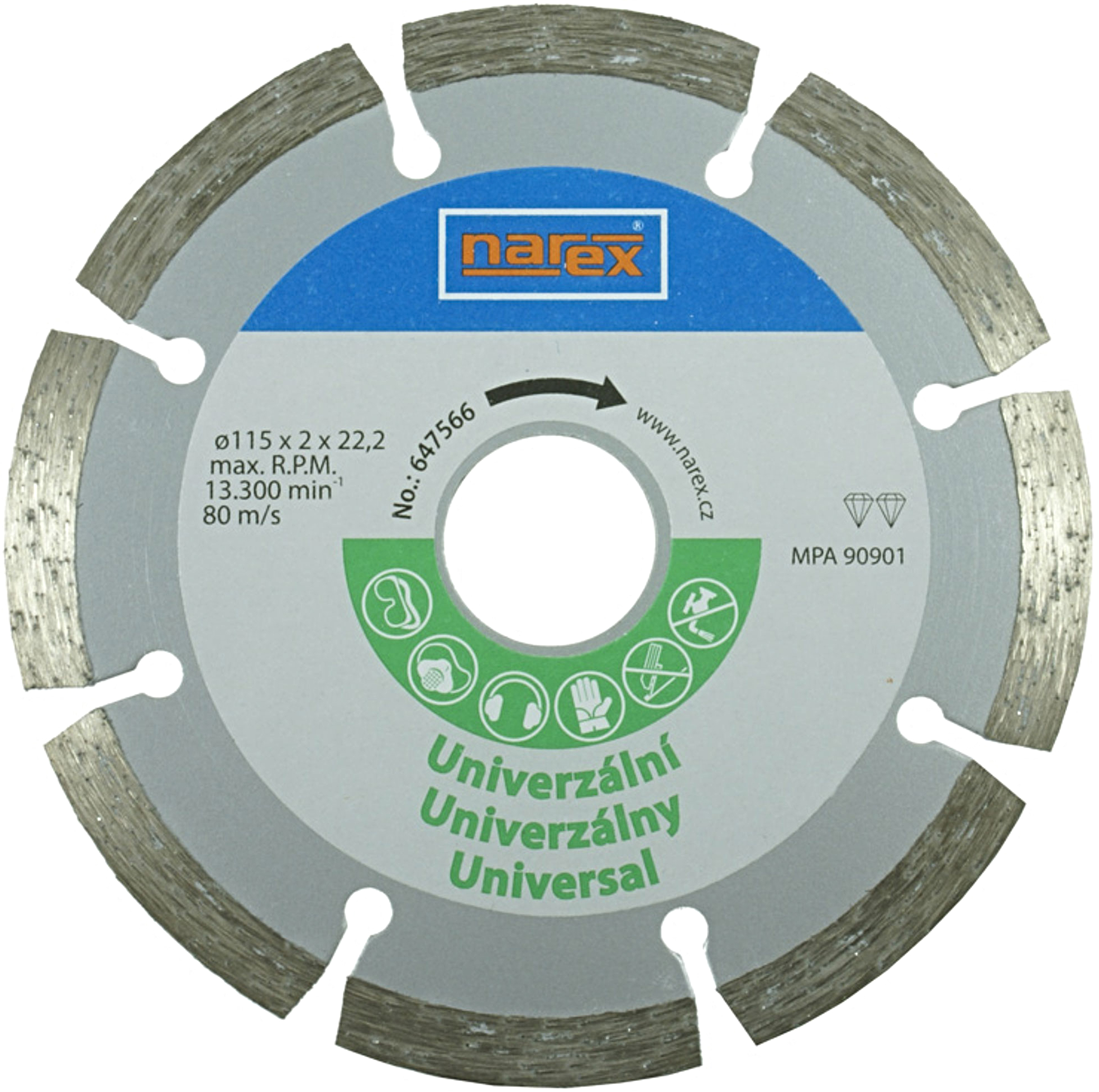 NAREX 115x22.23mm DIA řezný kotouč univerzální Dia 115 Universal