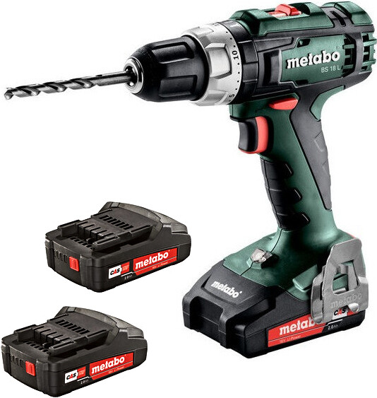 METABO BS 18 L Set (3x2Ah) aku vrtačka s 3x baterie + nabíječka + kufr metaBOX