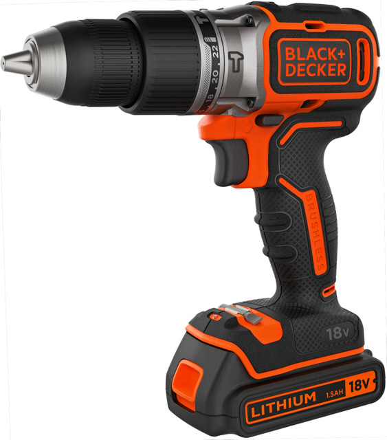 Levně BLACK+DECKER BL188K (18V/1,5Ah) aku příklepová vrtačka - bezuhlíková