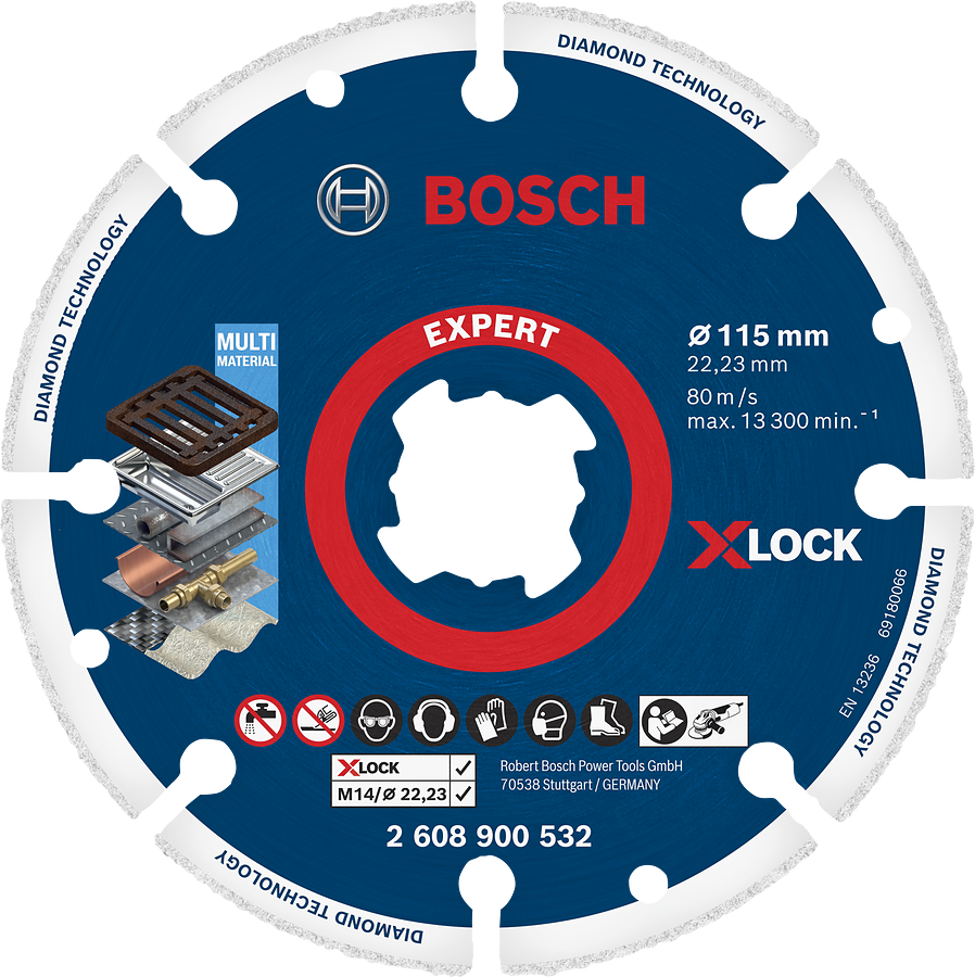 Levně BOSCH Expert 115mm diamantový kotouč na kov Diamond Metal Wheel X-LOCK