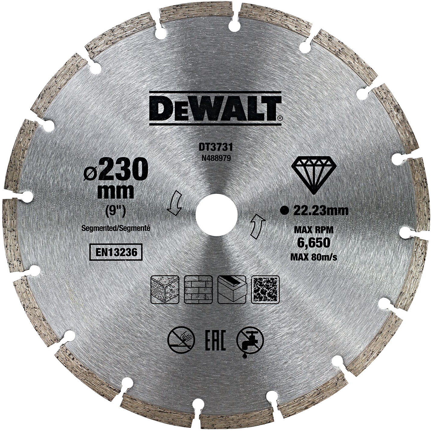 Levně DeWALT DT3731 230x22,23mm DIA kotouč na řezání betonu a cihel