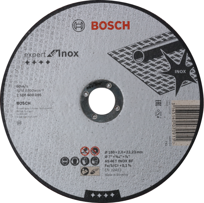 BOSCH Expert for Inox rovný dělící kotouč na nerez 180mm (2.0 mm)