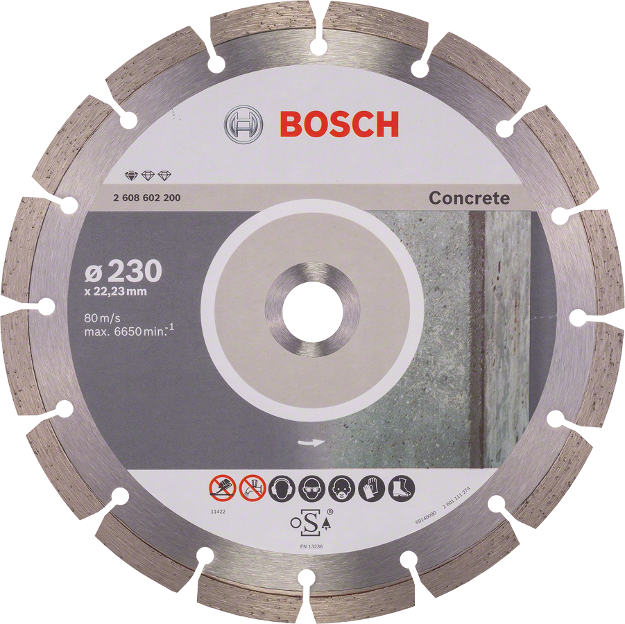 Levně BOSCH 230x22,23mm diamantový dělící kotouč na beton Standart for Concrete (2,3 mm)