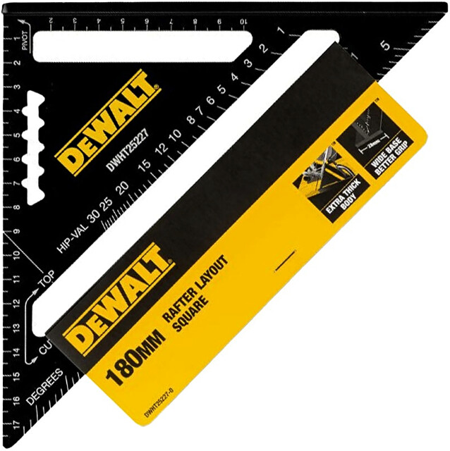 Levně DeWALT DWHT25227-0 hliníkový tesařský úhelník 180mm