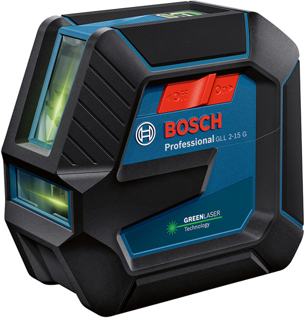 BOSCH GLL 2-15 G zelený křížový laser (IP64)