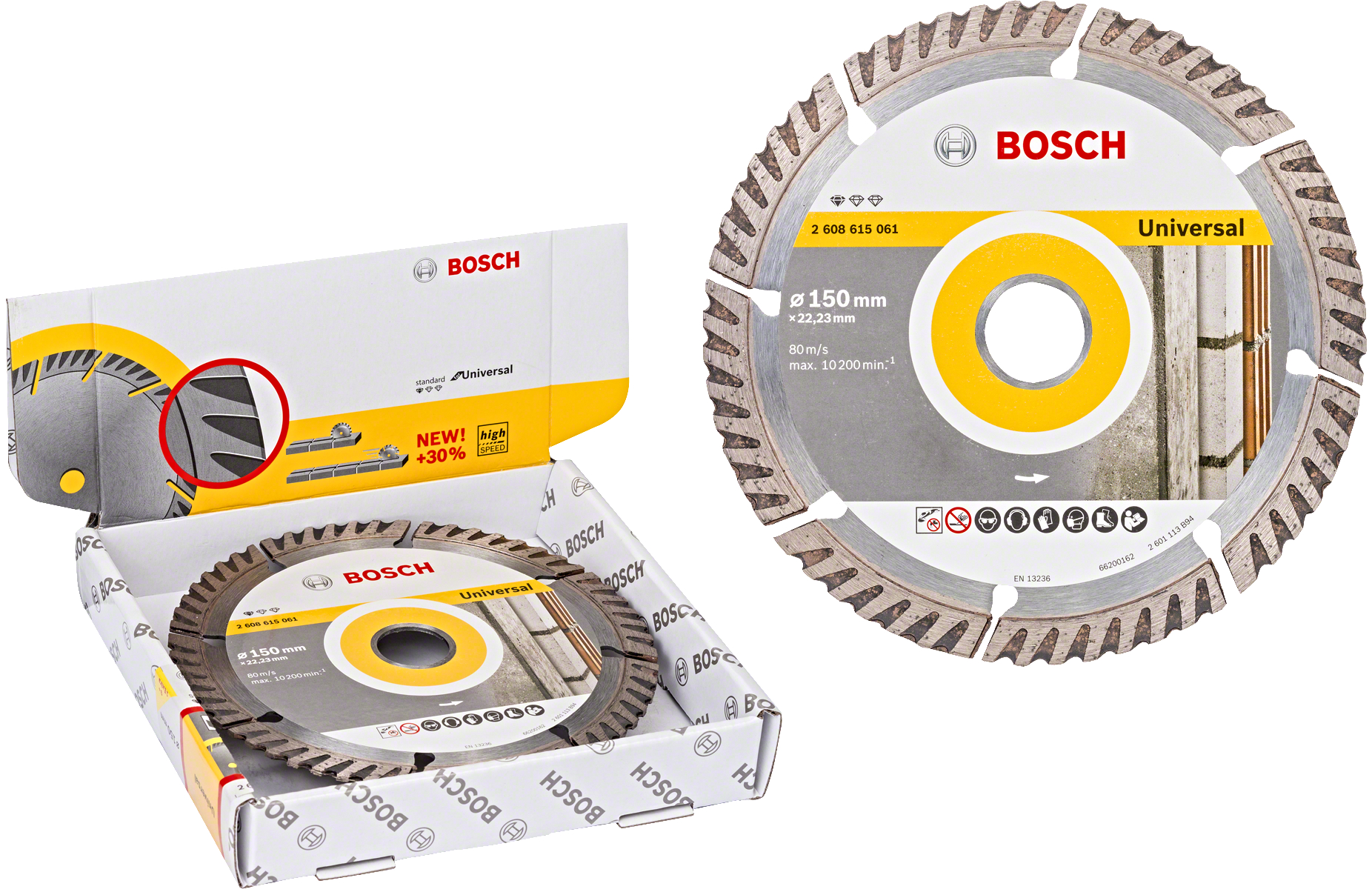 Levně BOSCH sada DIA kotoučů Standard for Universal 150x22.23mm (10 ks)