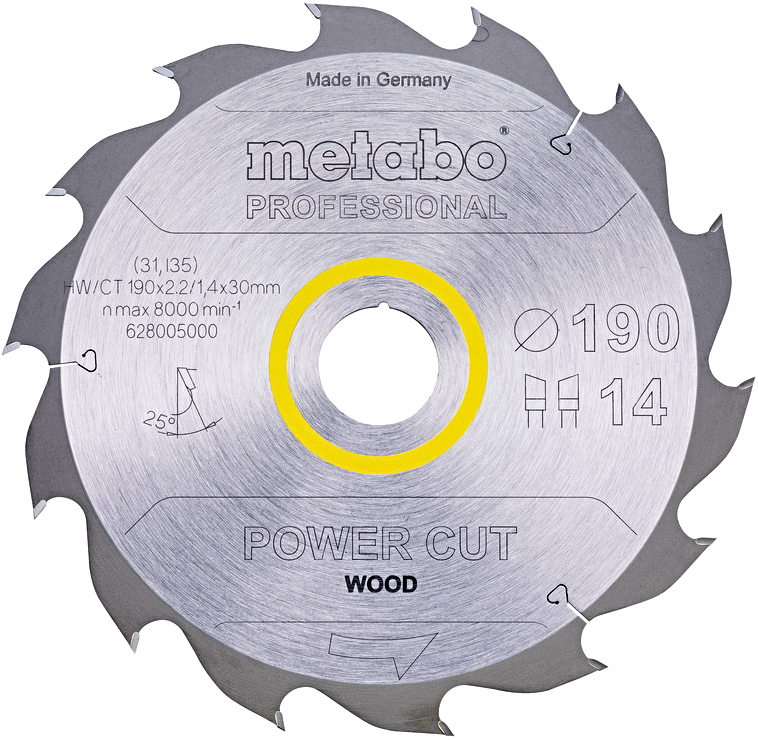 Levně METABO Power Cut Wood Professional 190x30mm (14Z)
