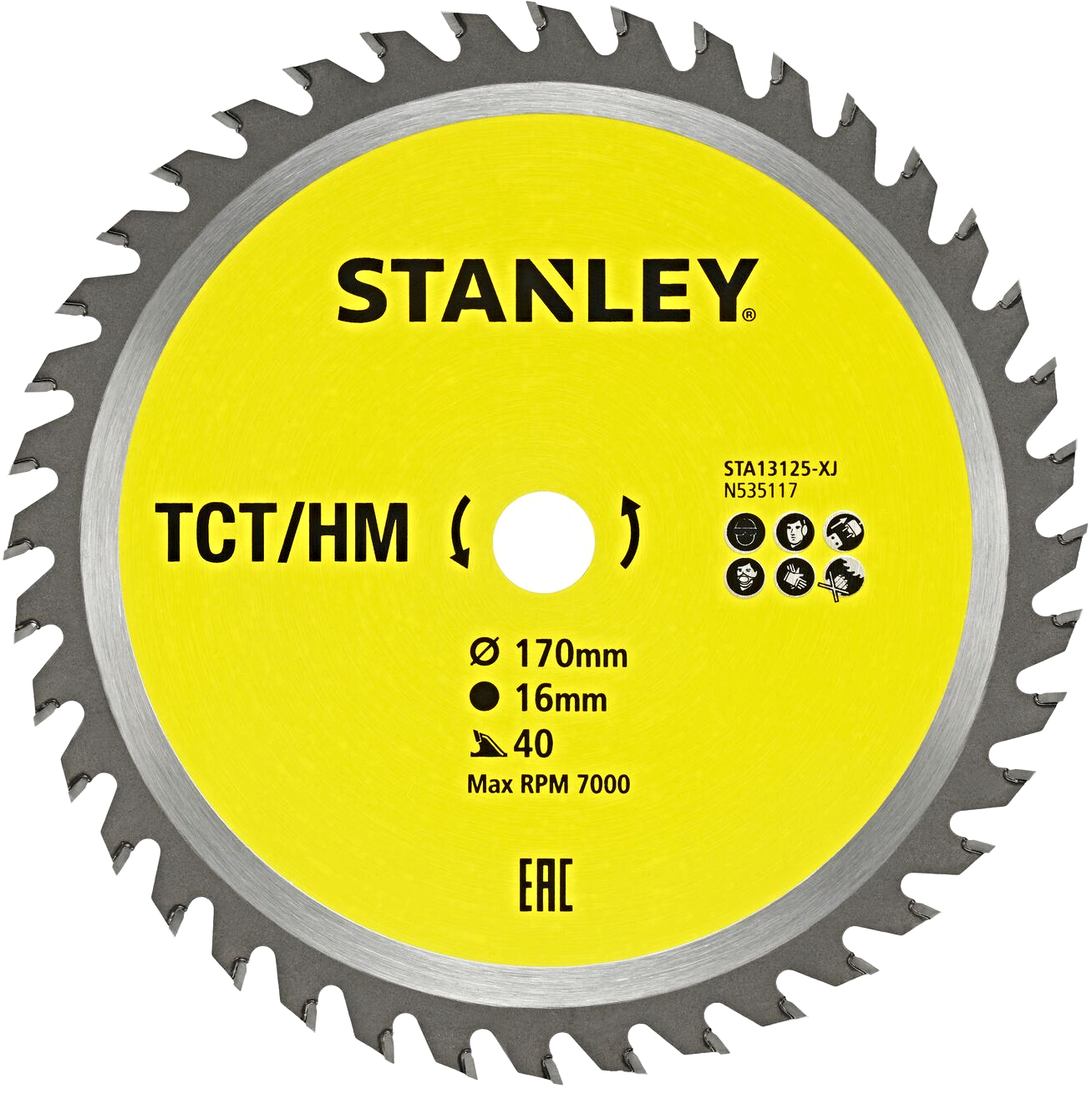 Levně STANLEY STA13125 170x16mm (40Z) TCT/HM pilový kotouč na dřevo