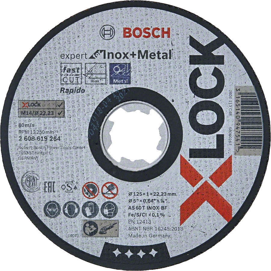 Levně BOSCH Expert for Inox+Metal kotouč na nerez a kov 125mm, X-LOCK (1.0 mm)