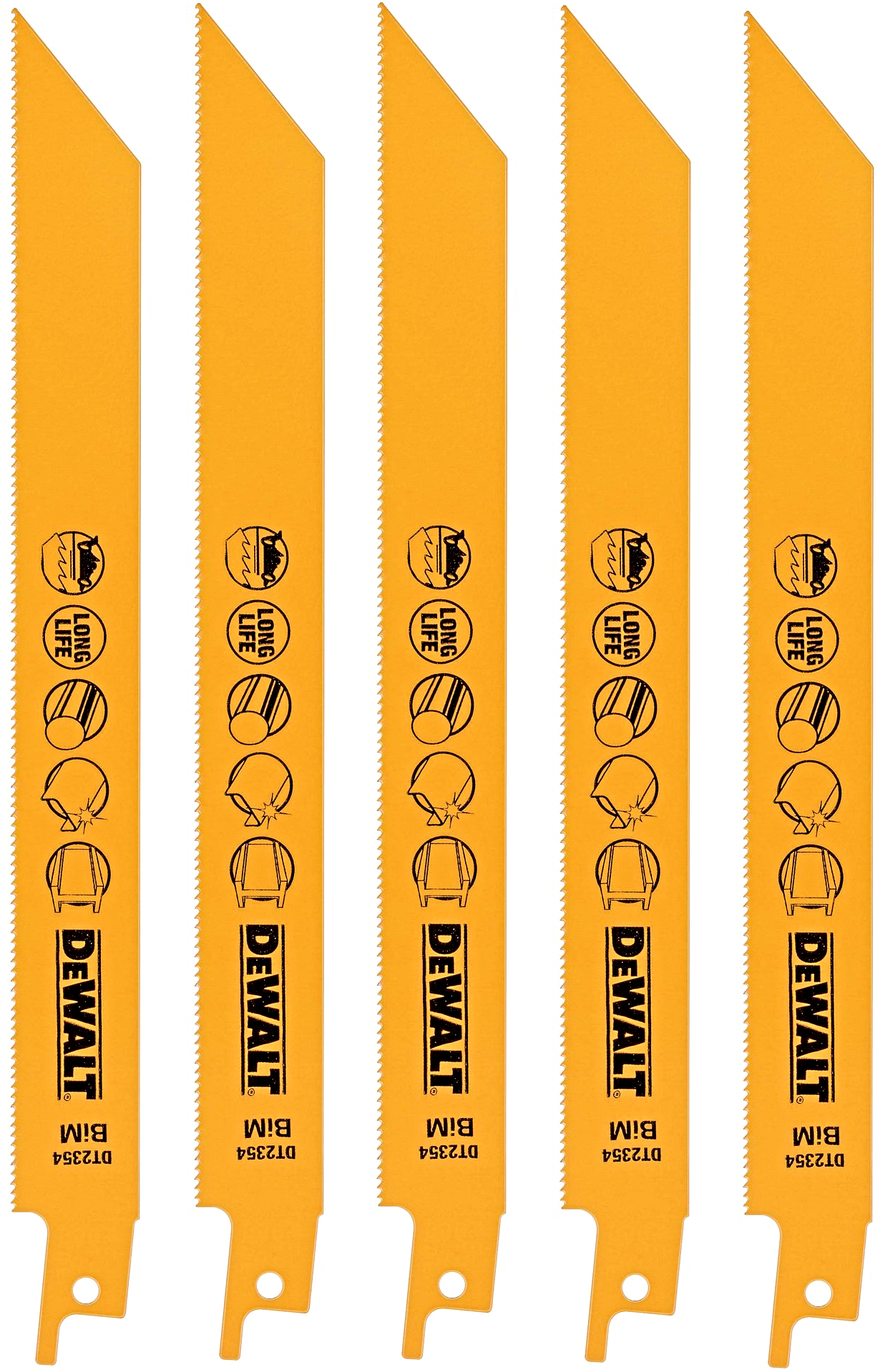 Levně DeWALT DT2354 plátek na kov, plech a trubky, 205 mm (5 ks)