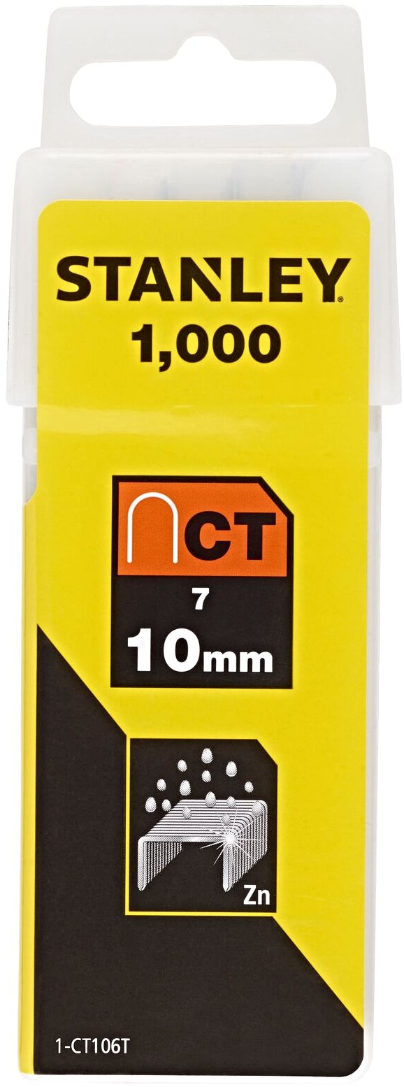 STANLEY 1-CT106T spony na kabely typ 7, 8 mm, 1000 ks - délka 10 mm
