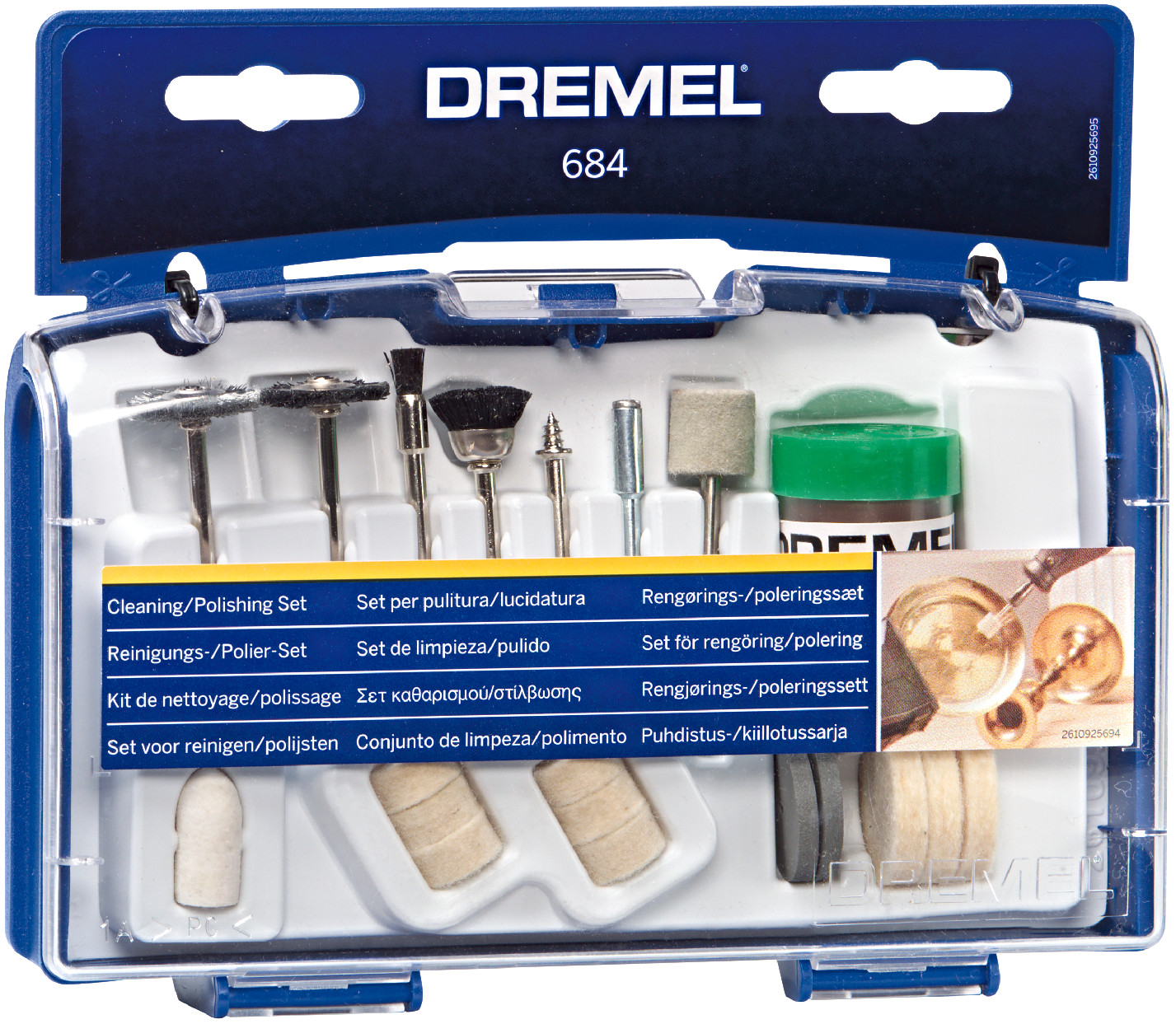 Levně DREMEL 684 čistící a leštící sada (20 ks)