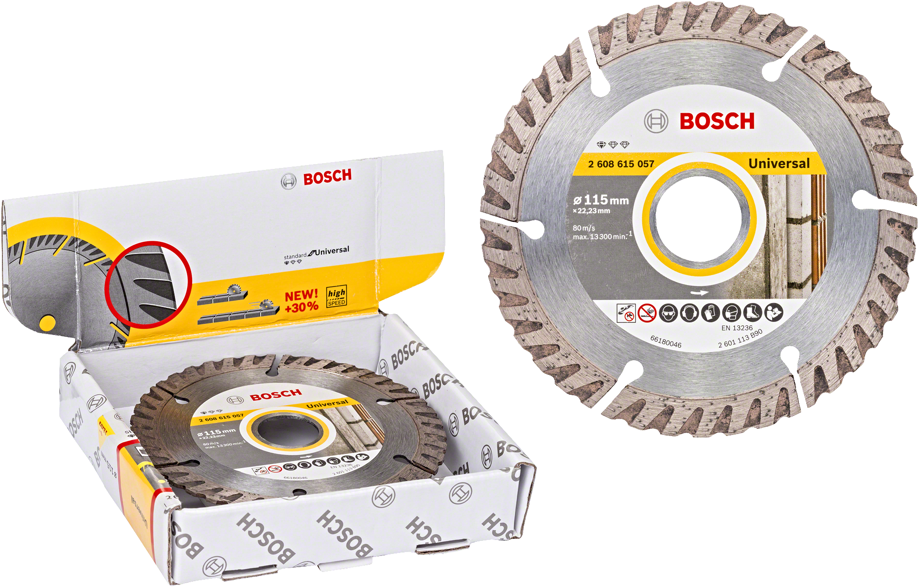 BOSCH sada DIA kotoučů Standard for Universal 115x22.23mm (10 ks)