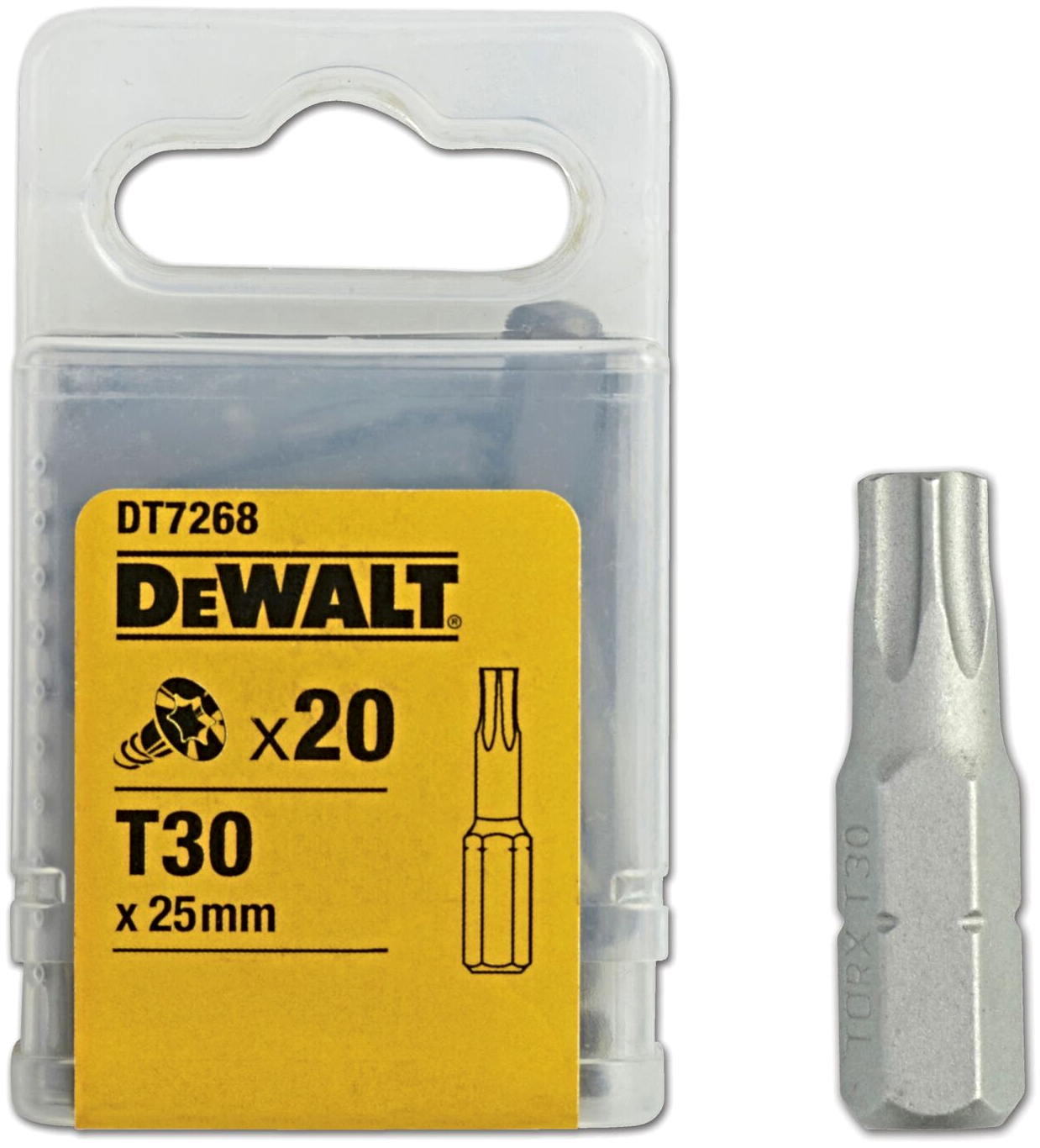 DeWALT DT7268 šroubovací bity Torx, 25-T30-20