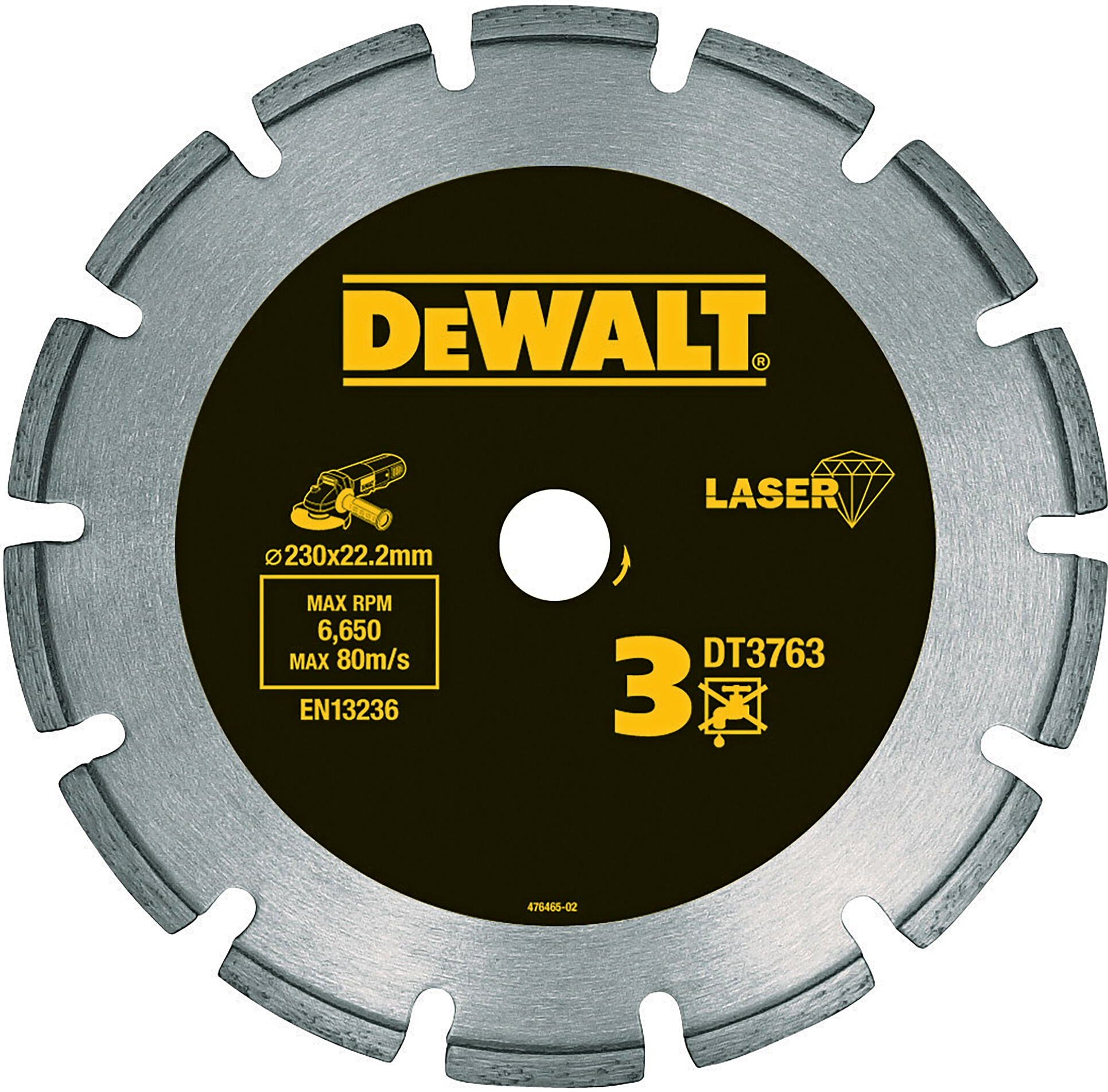 Levně DeWALT DT3761 125x22,23mm diamantový kotouč na tvrdé materiály a žulu