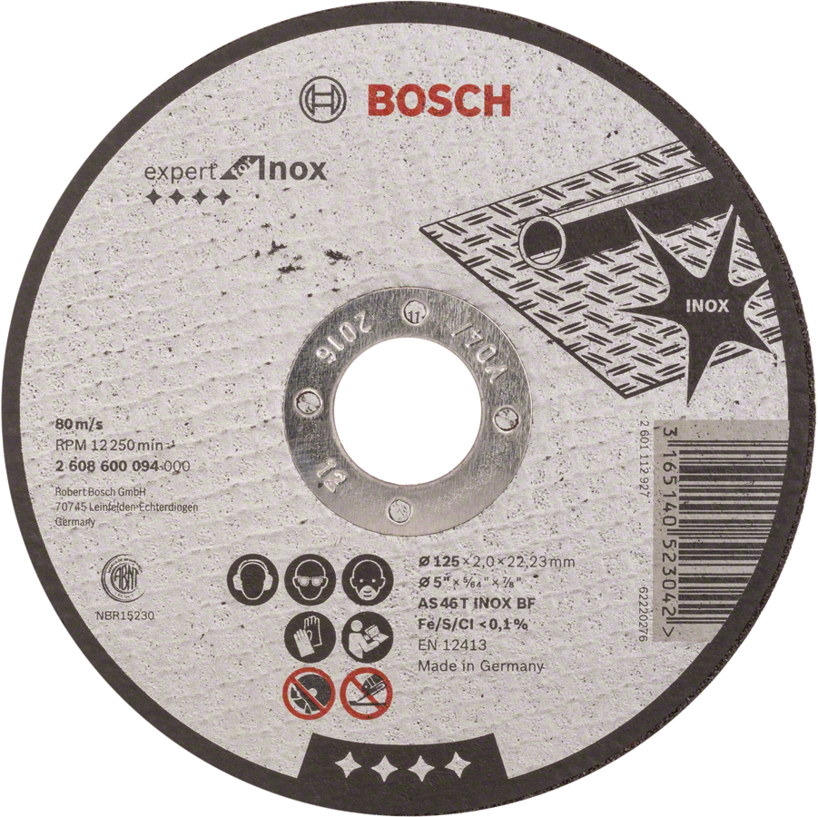 Levně BOSCH Expert for Inox rovný dělící kotouč na nerez 125mm (2.0 mm)