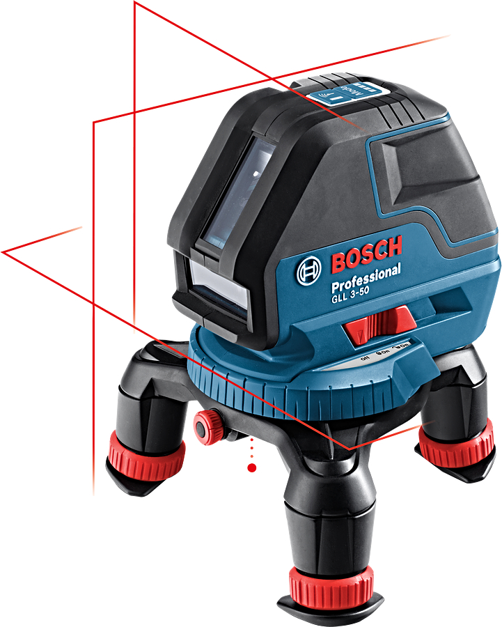 BOSCH GLL 3-50 Professional křížový laser + držák + přijímač a L-Boxx